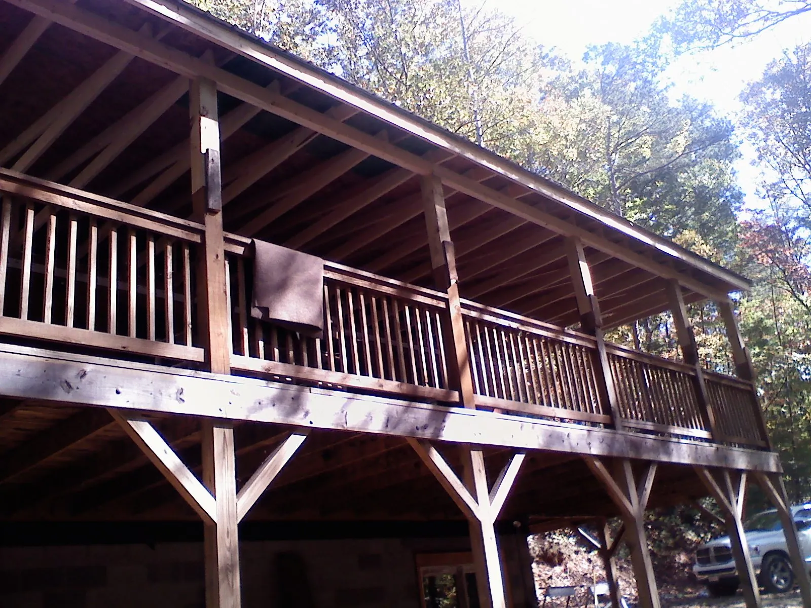 Timber framing under a new elevated porch and deck — Roof Leak Repair in Welda by Roofing Brothers